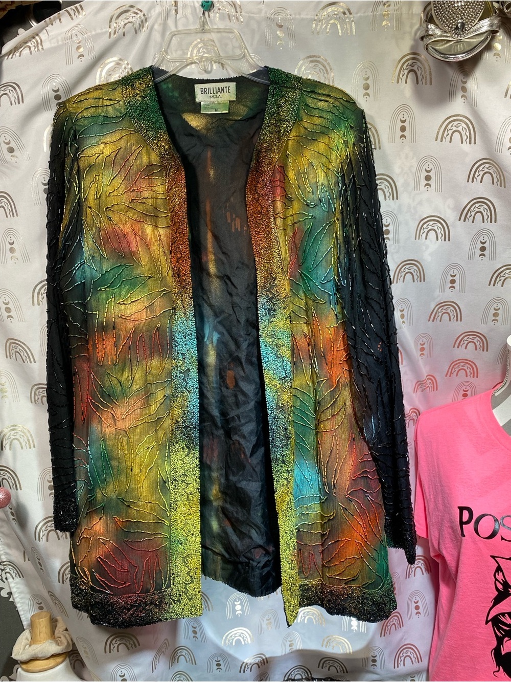 Up Cycled Brilliante Multicolor Beaded Evening Jacket